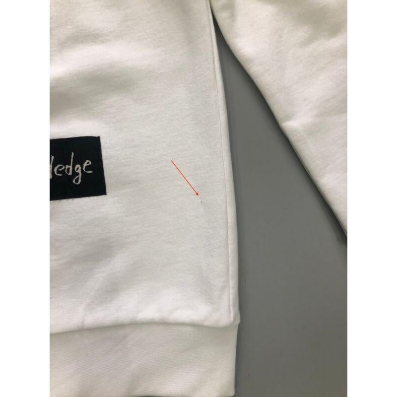RAF SIMONS X JOYCE 2015 white abstract patchwork cotton sweater pullover top S For Sale 4