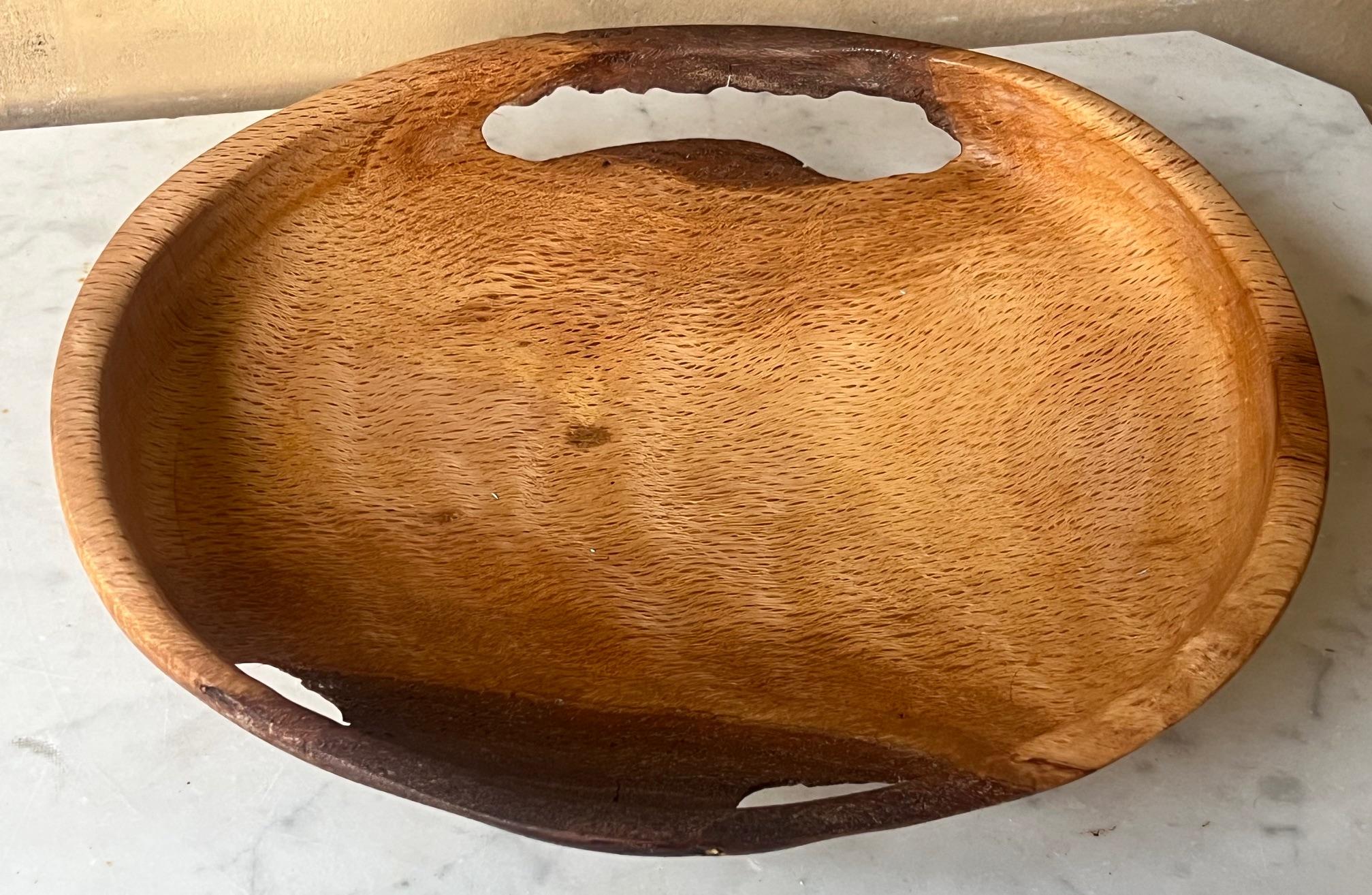 Raf Strudley Hand Carved Live Oak Bowl From Ben Lomand Turning Studio For Sale 4