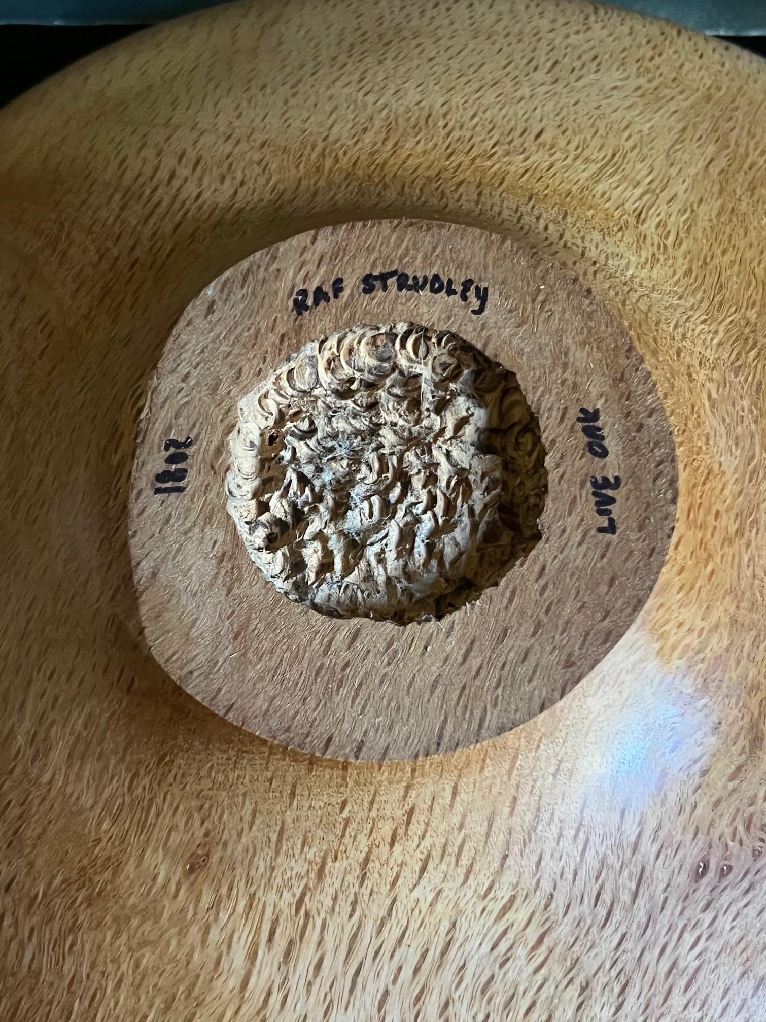 Raf Strudley Hand Carved Live Oak Bowl From Ben Lomand Turning Studio For Sale 5