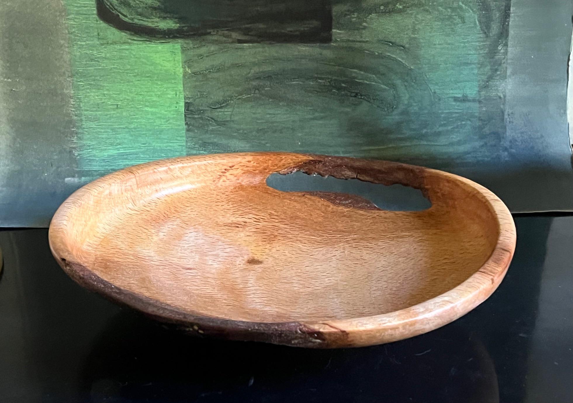 Hand carved live oak bowl by Raf Strudley from the Ben Lomand Turning Studio in Northern California.