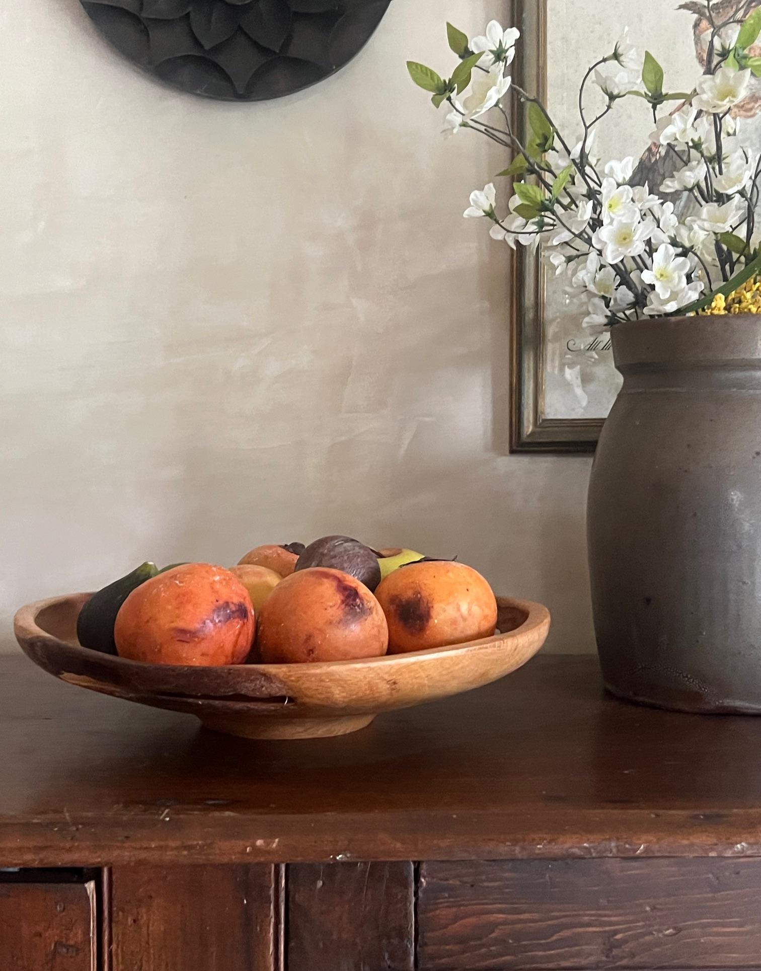 Organic Modern Raf Strudley Hand Carved Live Oak Bowl From Ben Lomand Turning Studio For Sale