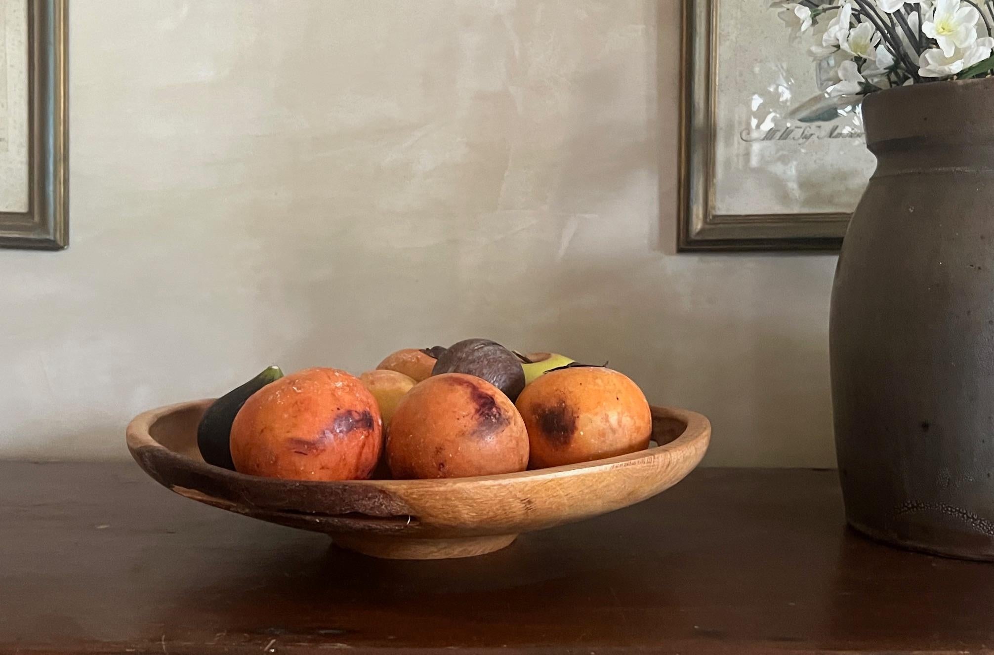 Raf Strudley Hand Carved Live Oak Bowl From Ben Lomand Turning Studio In Good Condition For Sale In Ross, CA