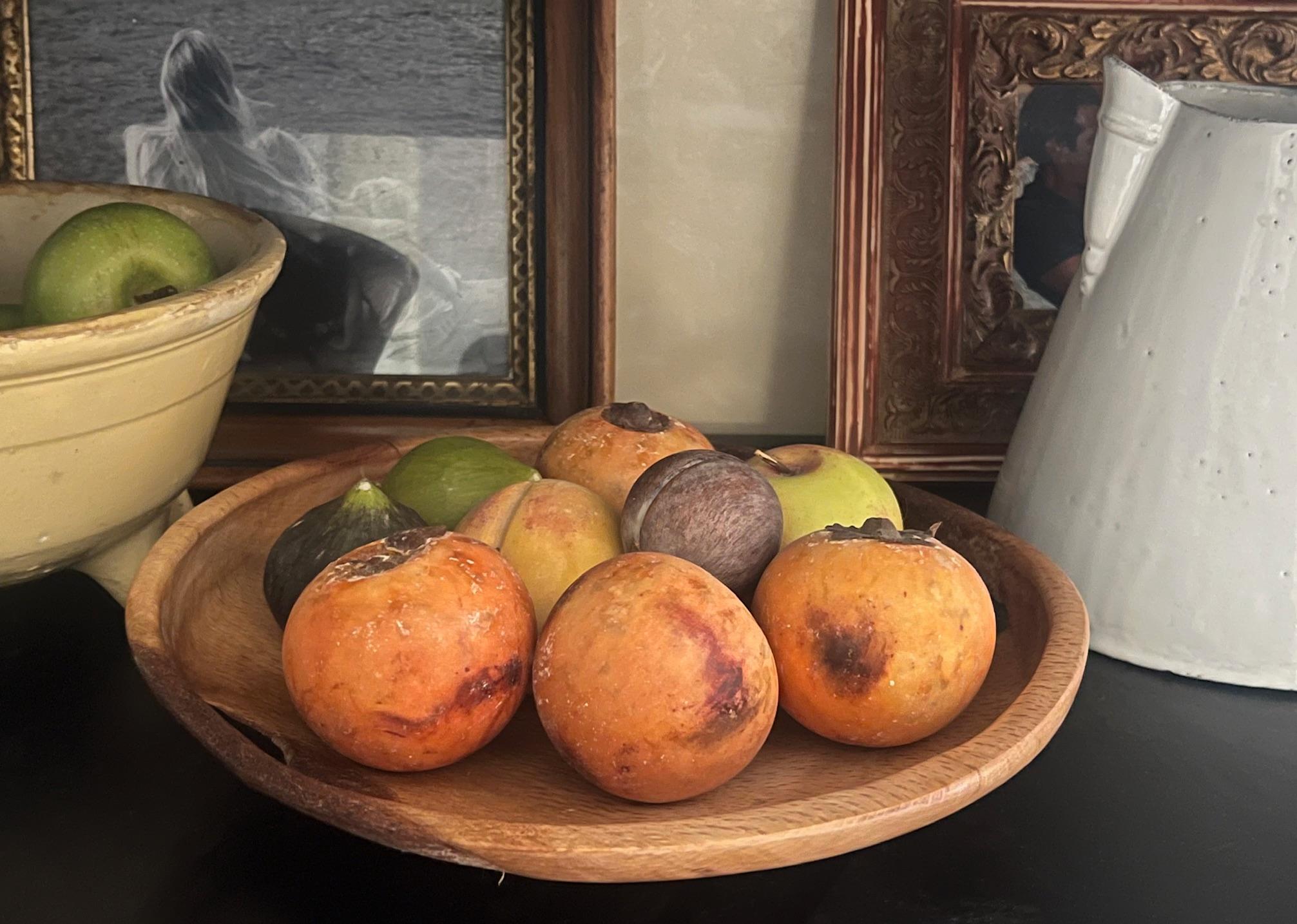 Contemporary Raf Strudley Hand Carved Live Oak Bowl From Ben Lomand Turning Studio For Sale