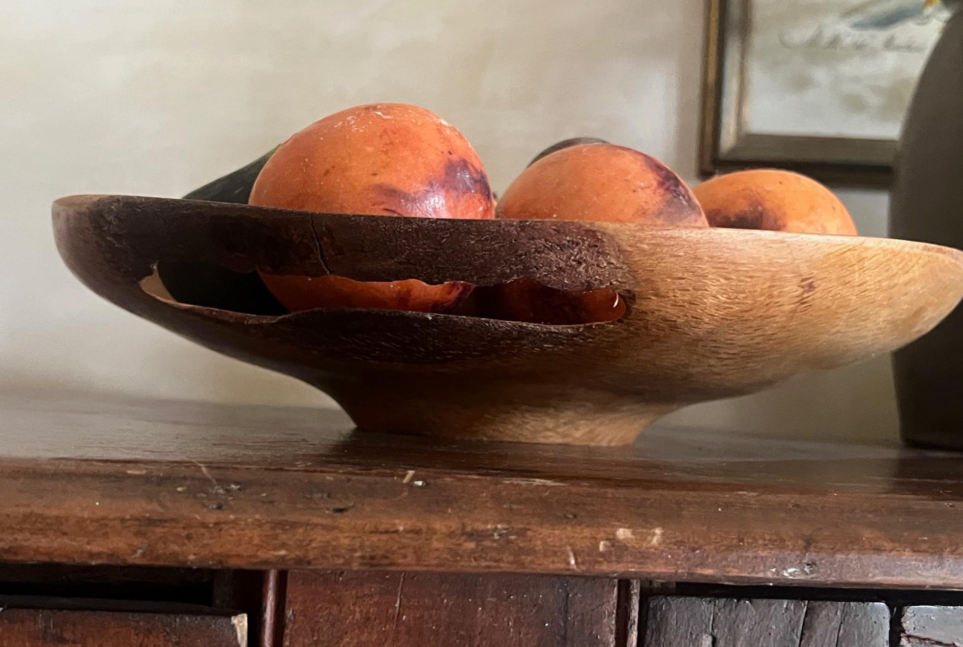 Raf Strudley Hand Carved Live Oak Bowl From Ben Lomand Turning Studio For Sale 1