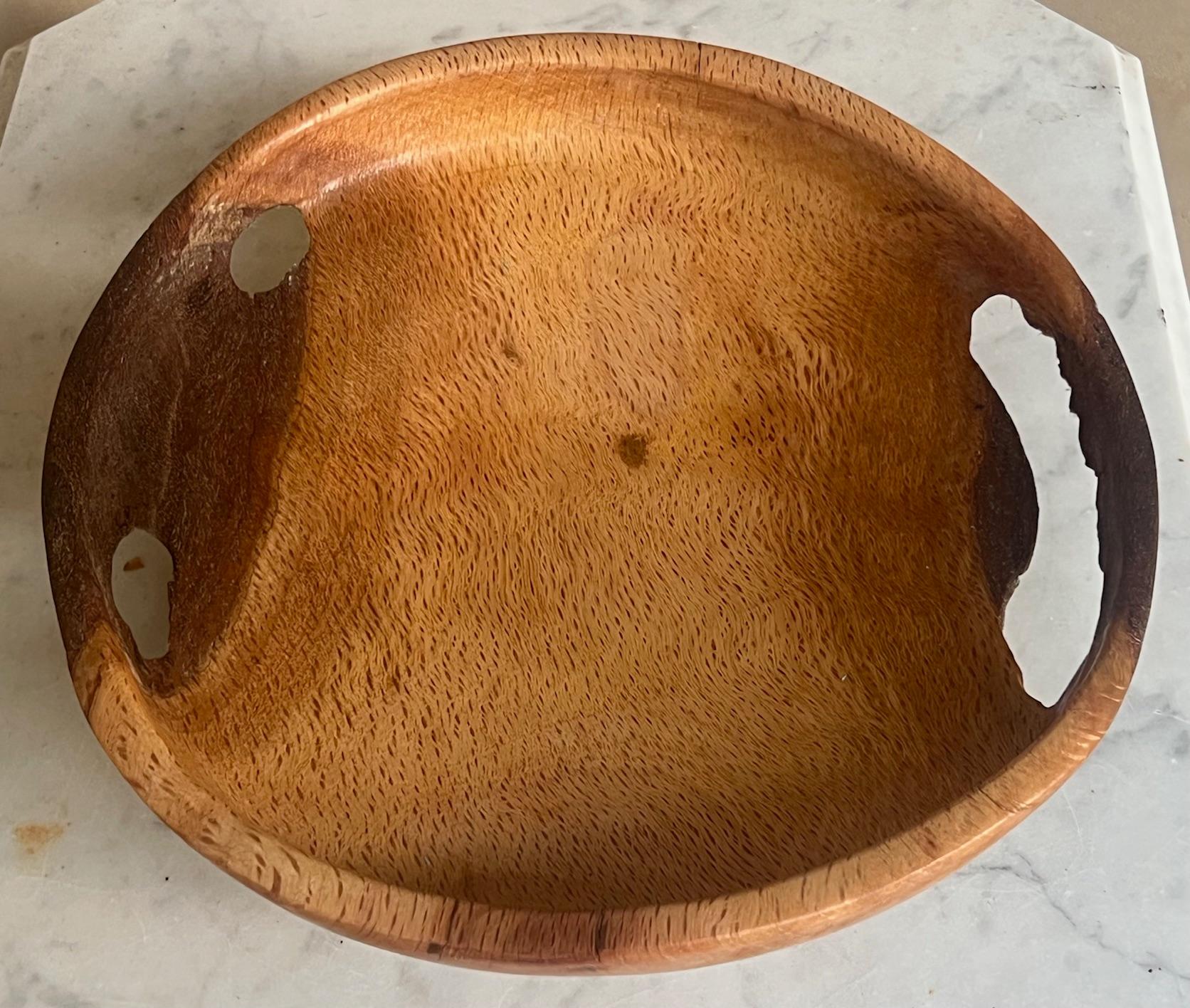 Raf Strudley Hand Carved Live Oak Bowl From Ben Lomand Turning Studio For Sale 3