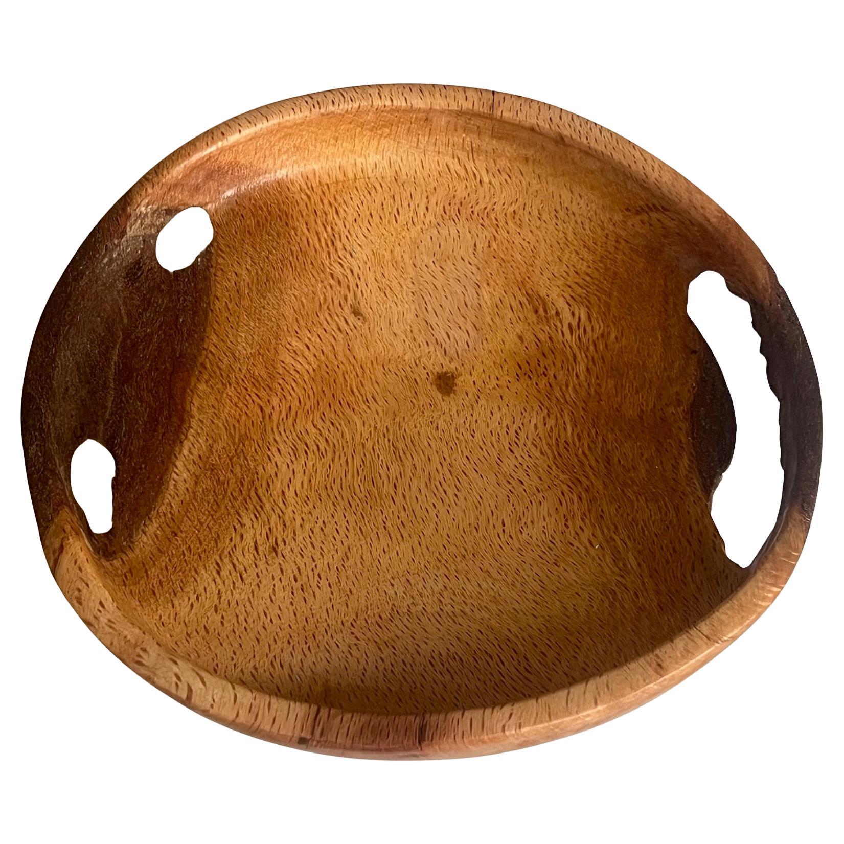 Raf Strudley Hand Carved Live Oak Bowl From Ben Lomand Turning Studio For Sale