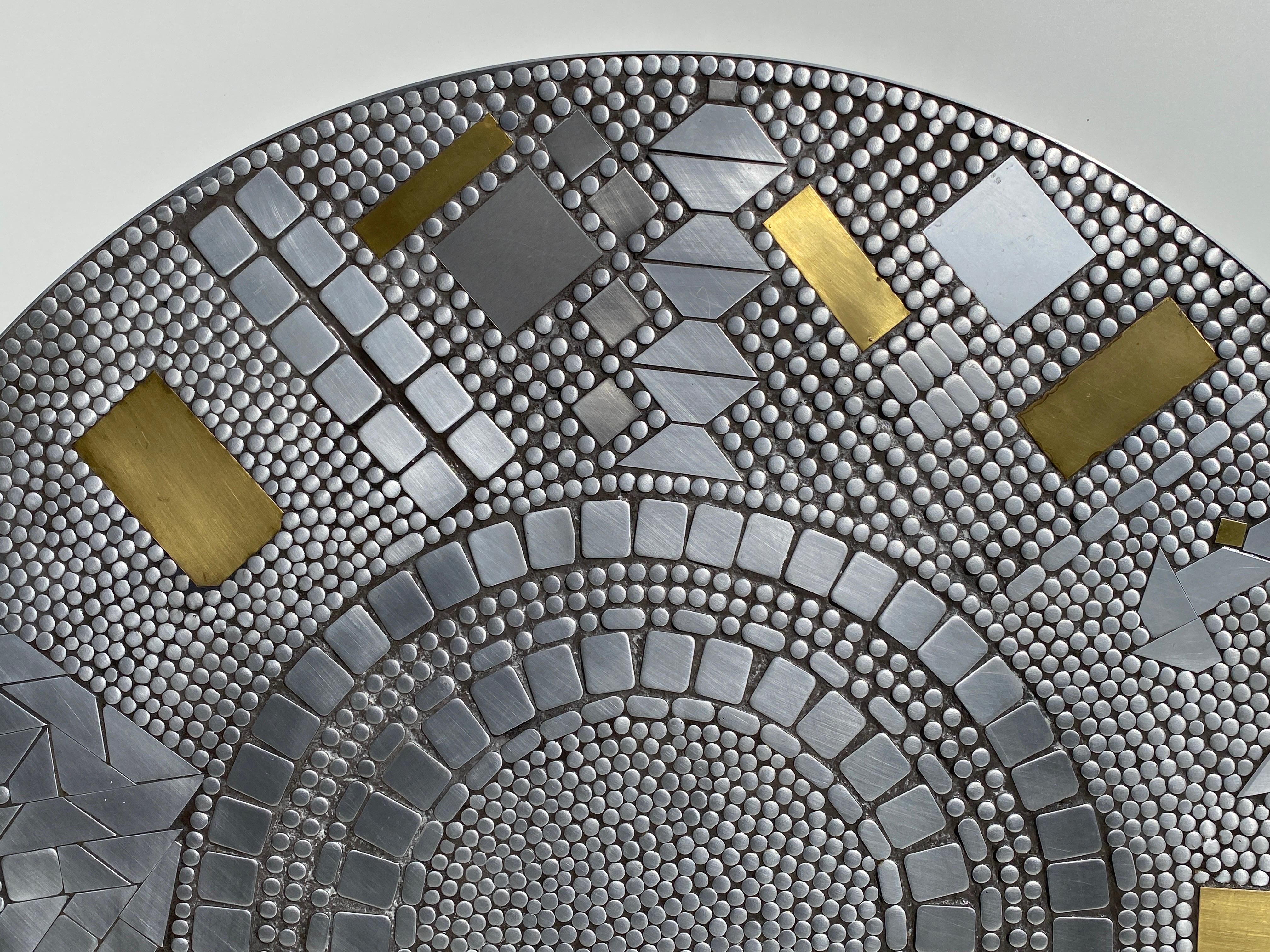 Raf Verjans Brutalist Mosaic Aluminum Round Coffee Table 8