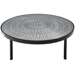 Raf Verjans Coffee Table with Mosaic in Aluminum
