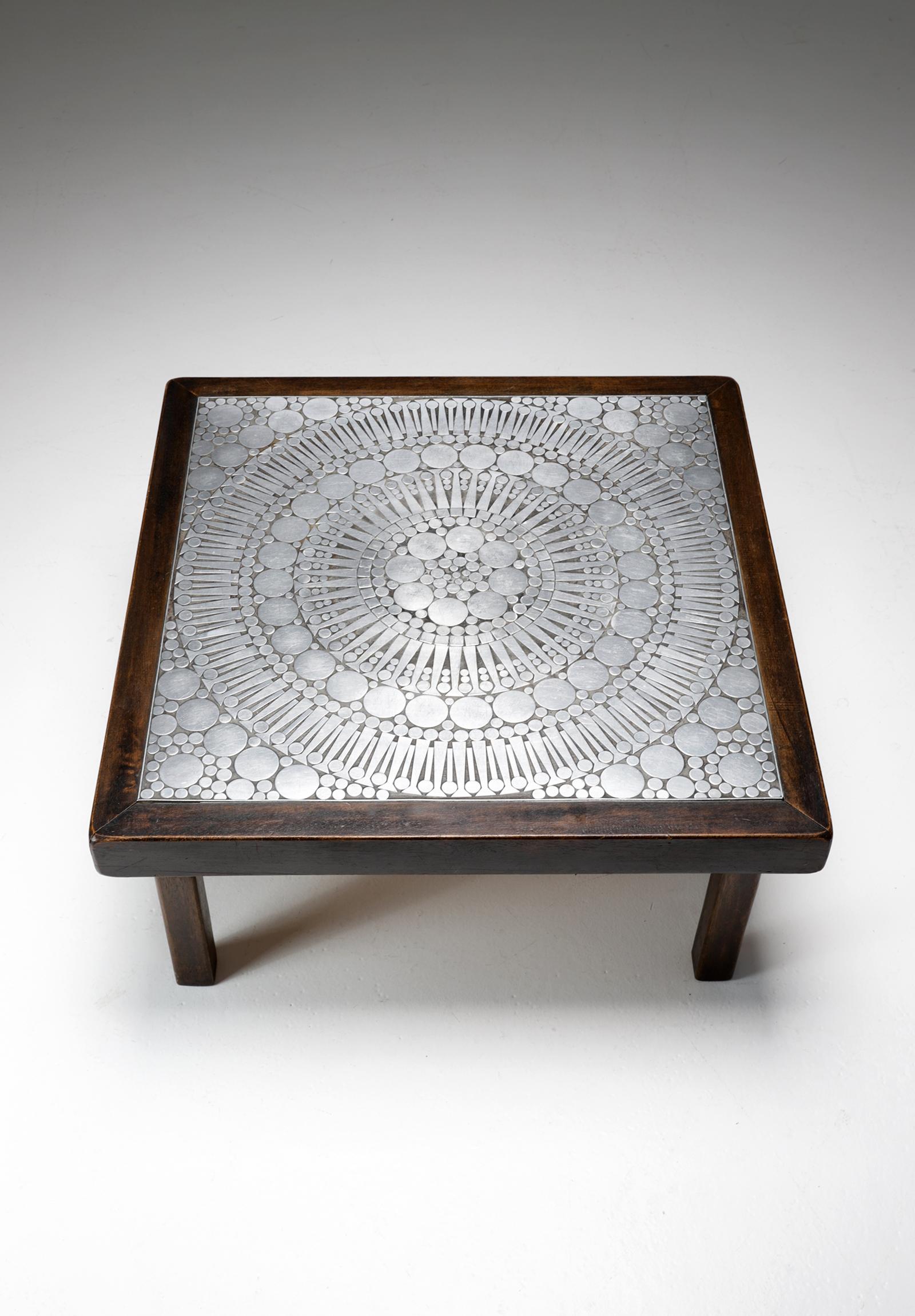 Late 20th Century Raf Verjans Coffee Table with Mosaic Pattern, 1970