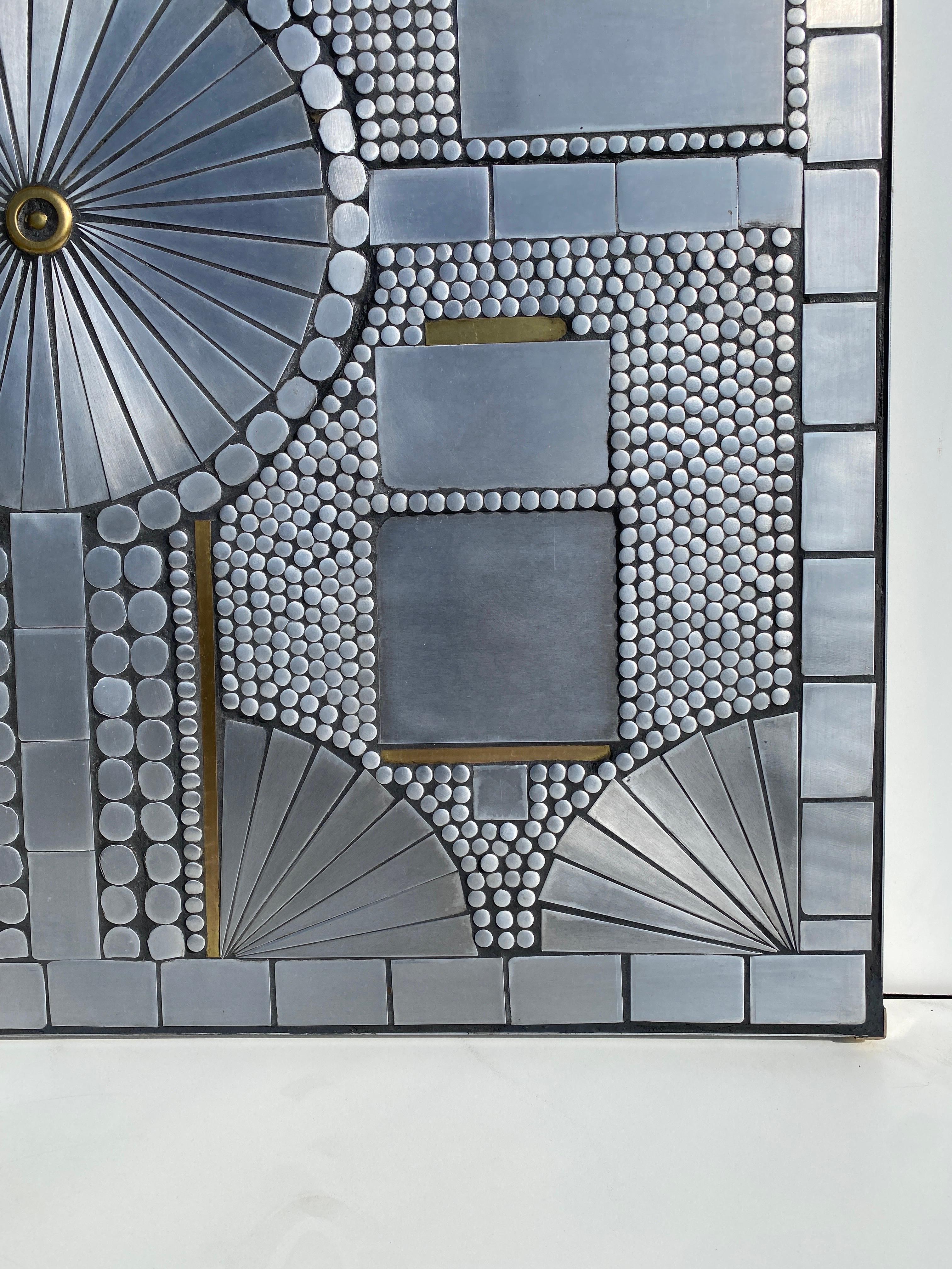 Raf Verjans Mosaik-Aluminium-Wandskulptur  im Zustand „Gut“ im Angebot in North Hollywood, CA