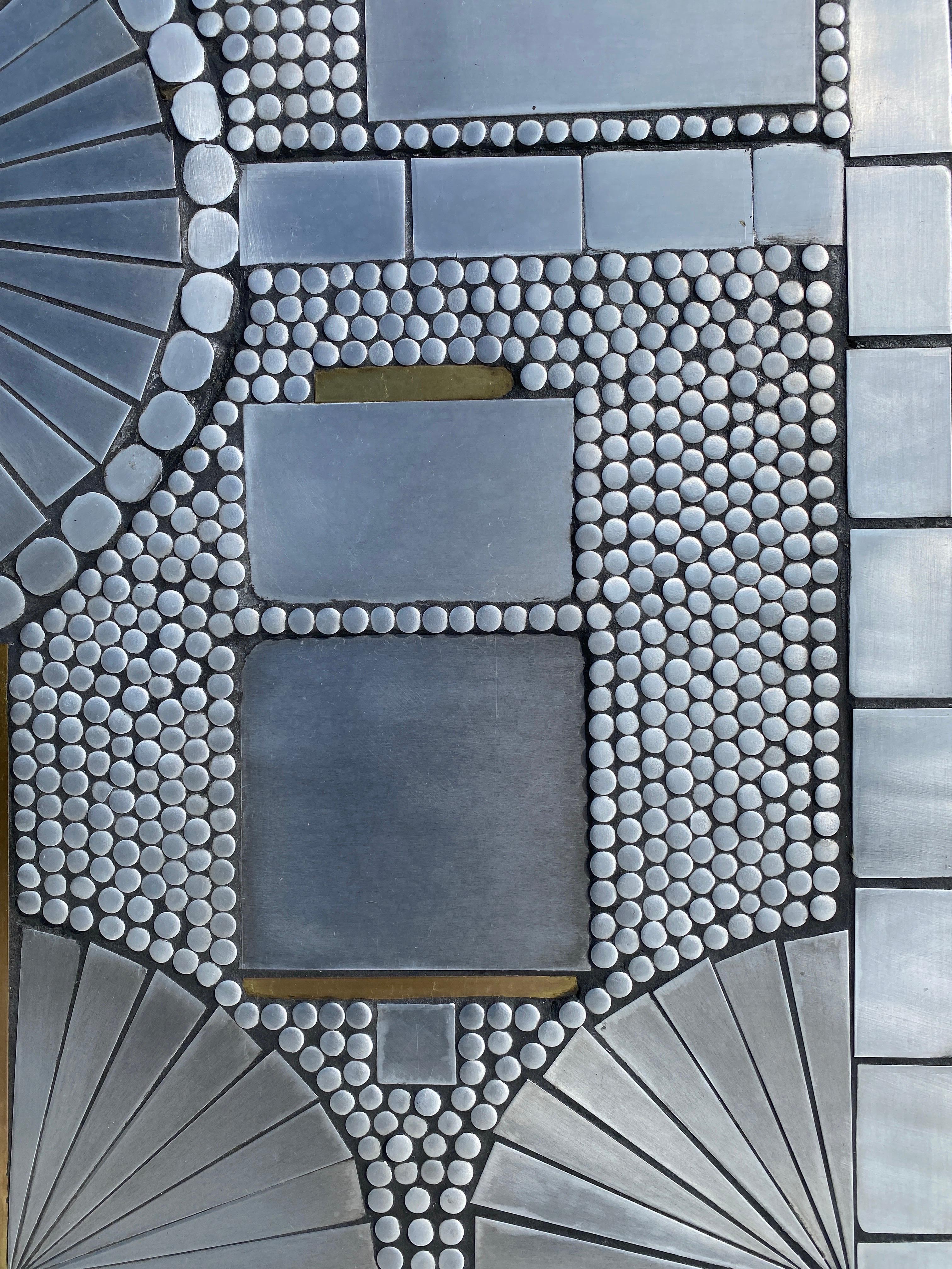 Raf Verjans Mosaic Aluminum Wall Sculpture In Good Condition For Sale In North Hollywood, CA