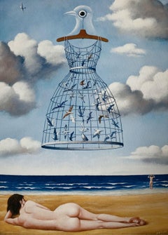 A cage - Surrealist print, Limited edition, Established Polish artist
