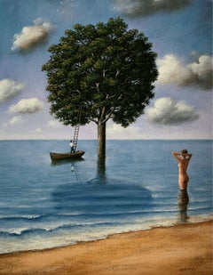 Adam & Eve. Limited edition print, Surreal,  Established Polish artist