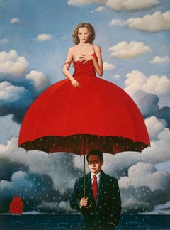 Un paraguas. Impresión en edición limitada, Surrealismo, Artista polaco consagrado