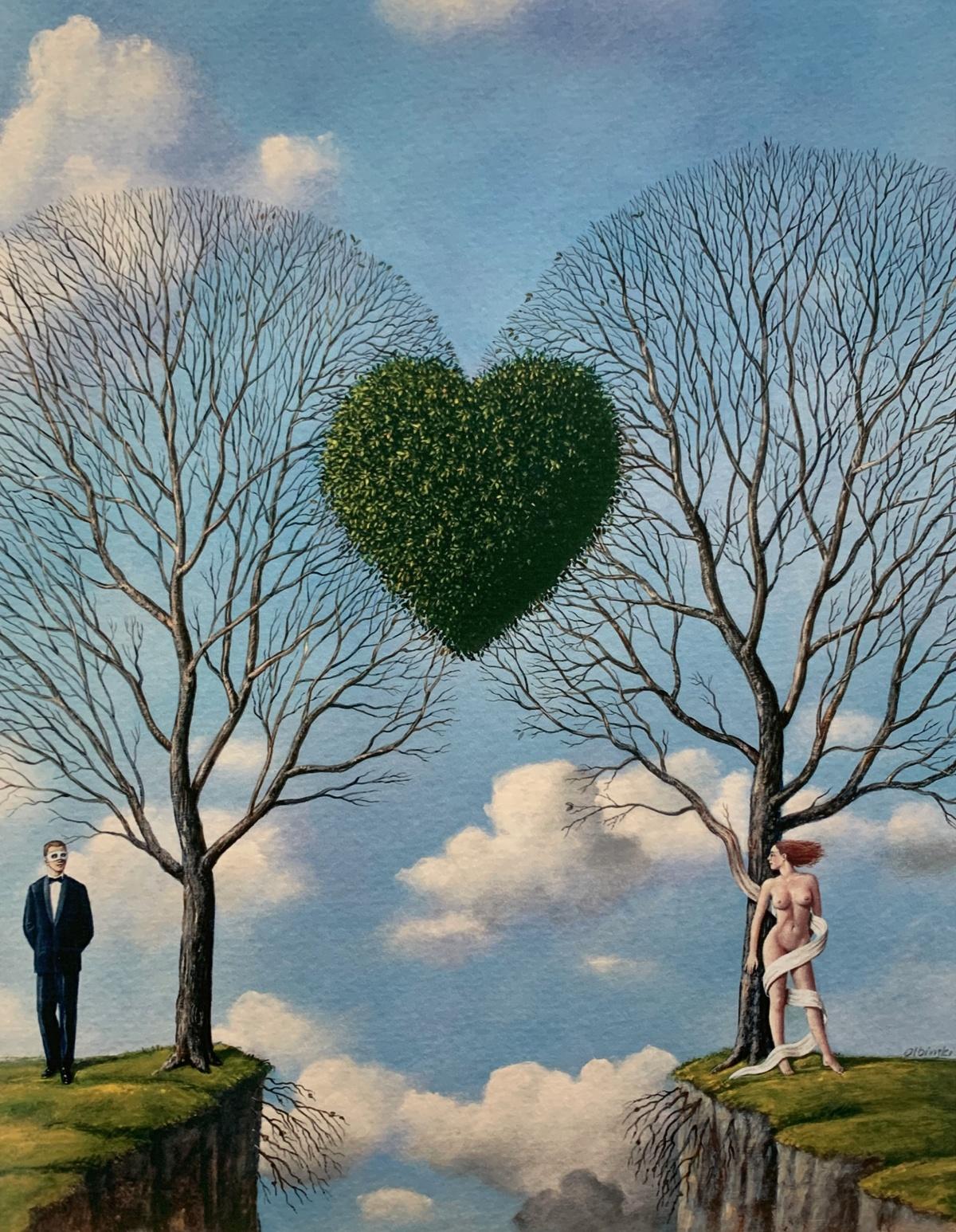 Apolo y Dafne. Impresión en edición limitada, Surrealismo, Artista polaco consagrado