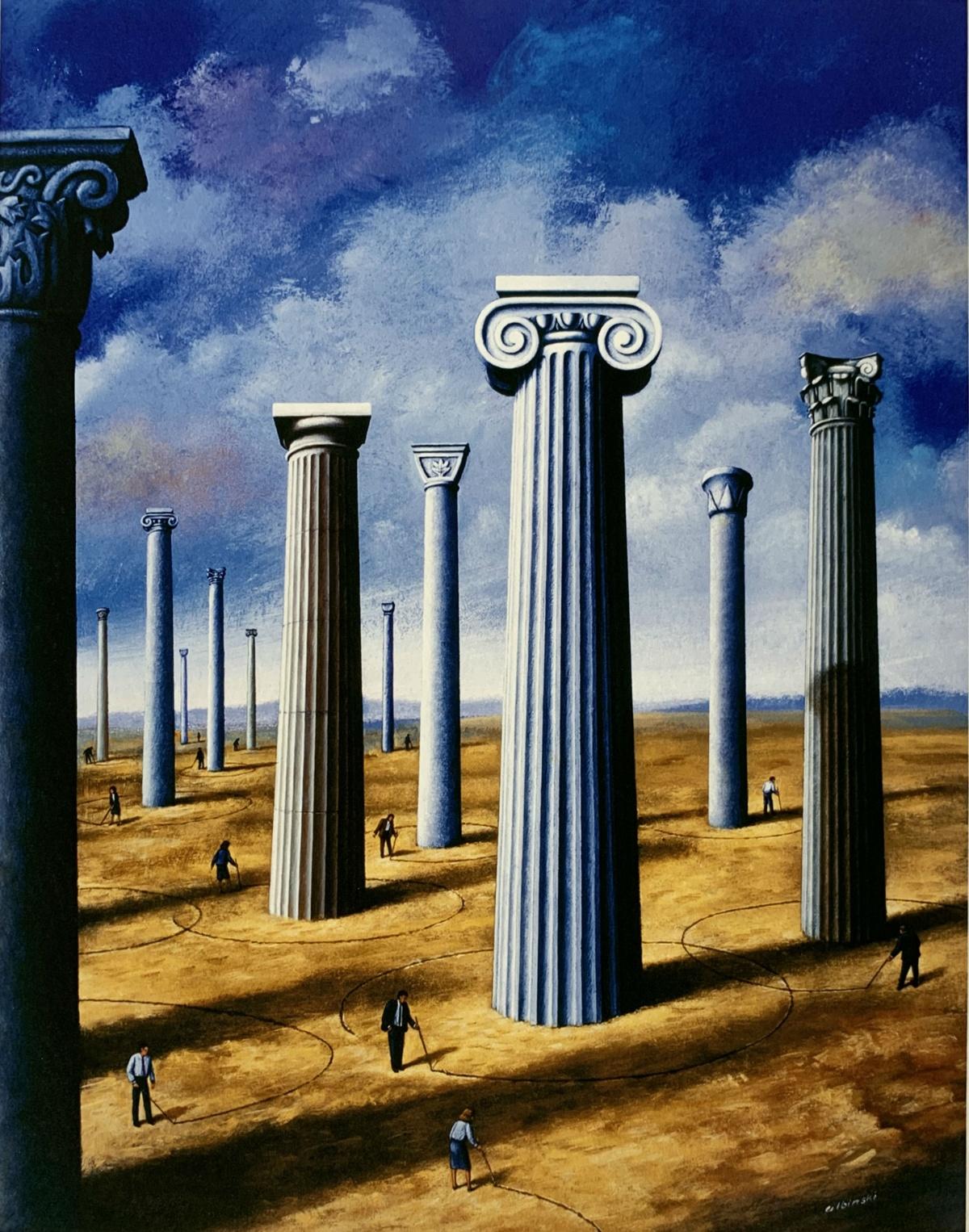El arte de la distancia. Impresión en edición limitada, Surrealista,  Artista polaco consagrado