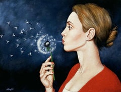 Dandelion – Surrealistischer Druck, limitierte Auflage, gegründeter polnischer Künstler