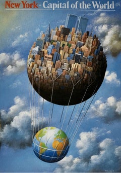 New York. Limited edition print, Surreal,  Established Polish artist