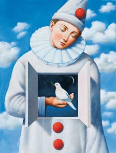 Pierrot, limited edition, Surreal,  Established Polish artist