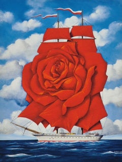 Ship, limited edition, Surreal,  Established Polish artist