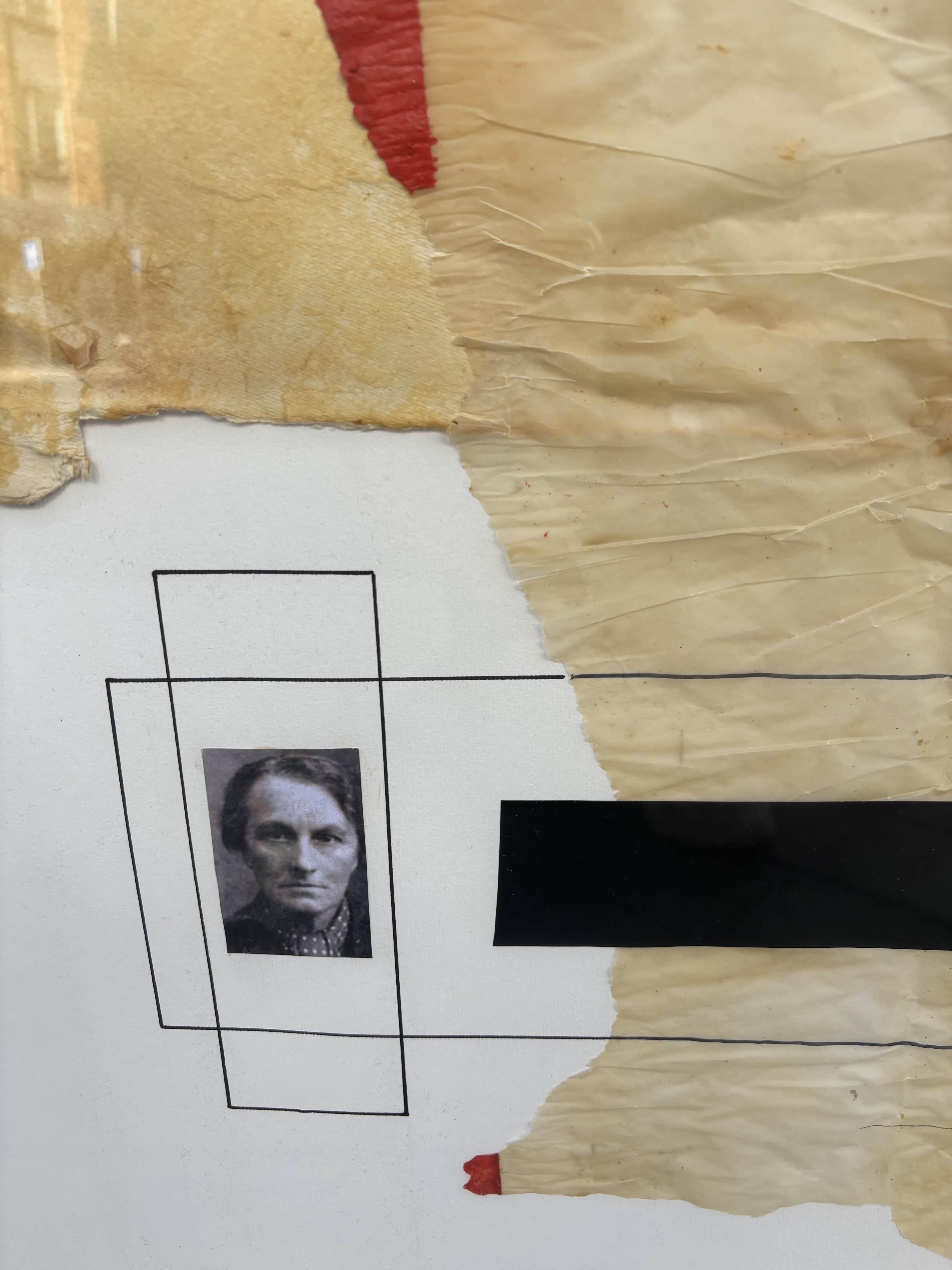 DIME_0012 - Beige Abstract Painting by Rafa Pérez Alegre