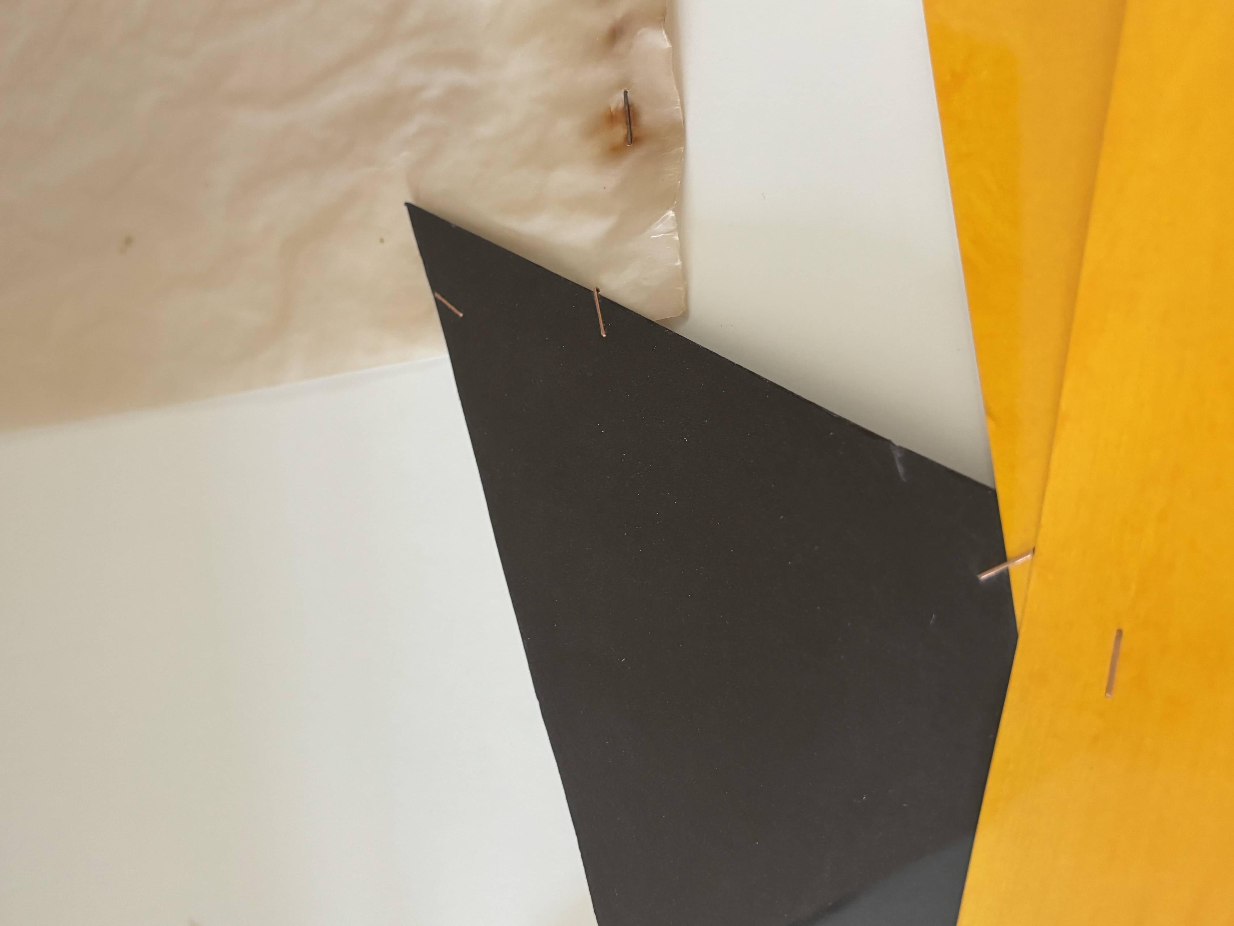 GEOMETRÍAS VARIABLES _0191 - Orange Abstract Painting by Rafa Pérez Alegre