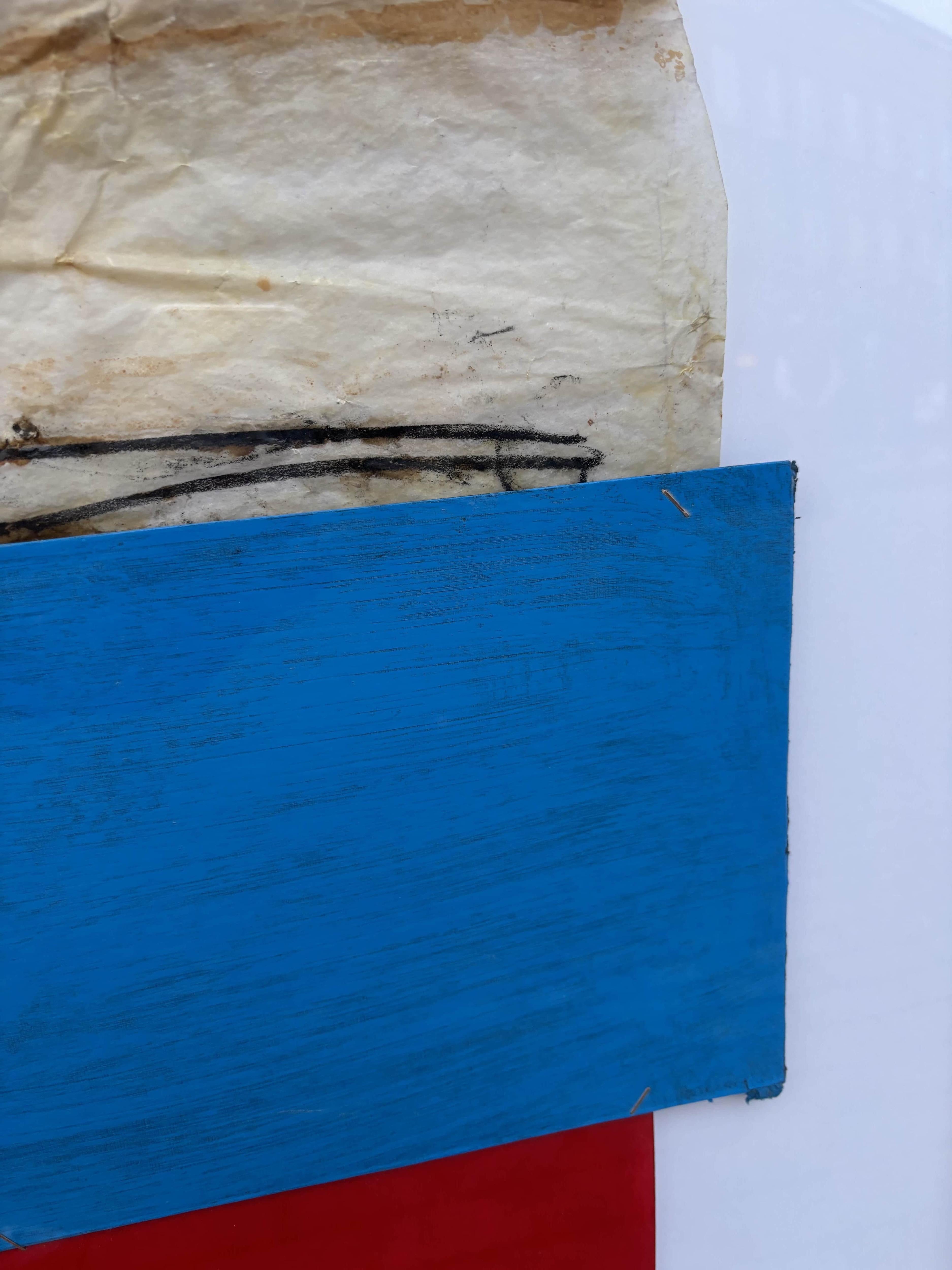 GEOMETRÍAS VARIABLES _0231 - Beige Abstract Painting by Rafa Pérez Alegre