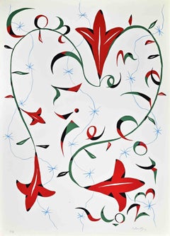 Abstract Composition - Lithograph by Rafael Alberti - 1973