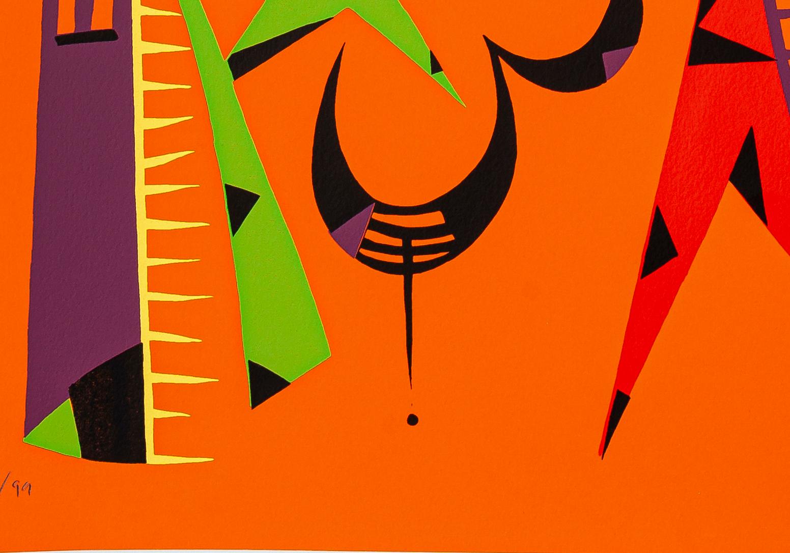 Abstract Composition - Original Lithograph by Raphael Alberti - 1972 - Print by Rafael Alberti