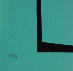 Composition-Letter E - Lithograph by Rafael Alberti - 1972
