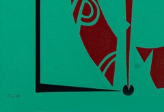 Composizione - Litografia originale di Raphael Alberti - 1972