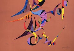 Komposition – Originallithographie von Raphael Alberti – 1972