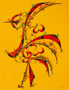 Composition - Lithographie originale de Raphaël Alberti - 1972