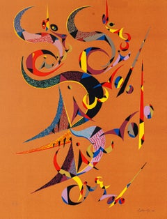 Composition - Original Lithograph by Raphael Alberti - 1972