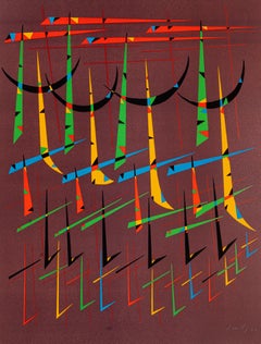 Composition - Lithograph by Raphael Alberti - 1972