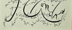 Letter A - Lithograph by Rafael Alberti - 1972