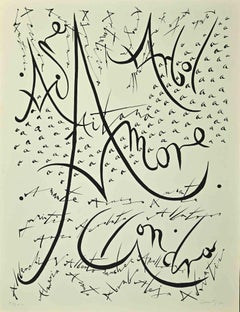 Lettera A - Litografia di Rafael Alberti - 1972