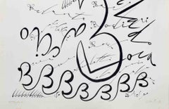 Letter B - Lithograph by Rafael Alberti - 1972