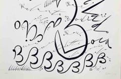Letter B - Lithograph by Rafael Alberti - 1972