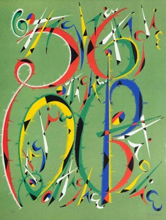 Letter B - Lithograph by Rafael Alberti - 1972