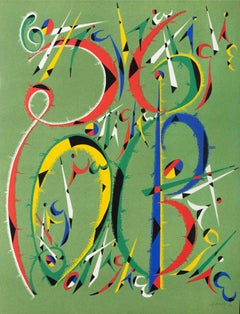 Letter B - Lithograph by Rafael Alberti - 1972