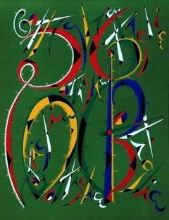 Letter B -Lithograph by Raphael Alberti - 1972