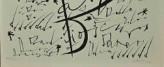 Letter D - Lithographie de Rafael Alberti - 1972