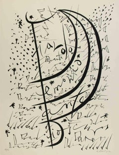 Buchstabe D – Lithographie von Rafael Alberti – 1972