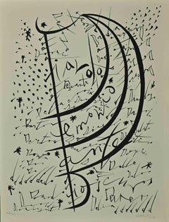 Letra D - Litografía de Rafael Alberti - 1972