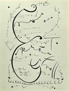 Lettera E - Litografia di Rafael Alberti - 1972