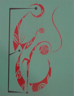 Letter E - Lithograph by Rafael Alberti - 1972