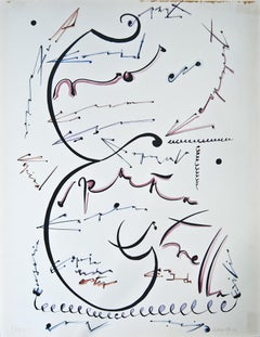 Letter E - Lithograph on Paper, Hand Signed, Edition of XX, 1972