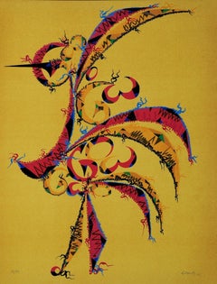 Letter G - Lithograph by Raphael Alberti - 1972