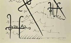 Lettera H - Litografia di Rafael Alberti - 1972